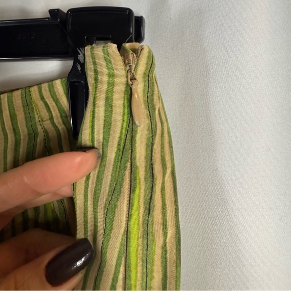 Sigrid Olsen Green Striped Chinos Size: M - Picture 5 of 10